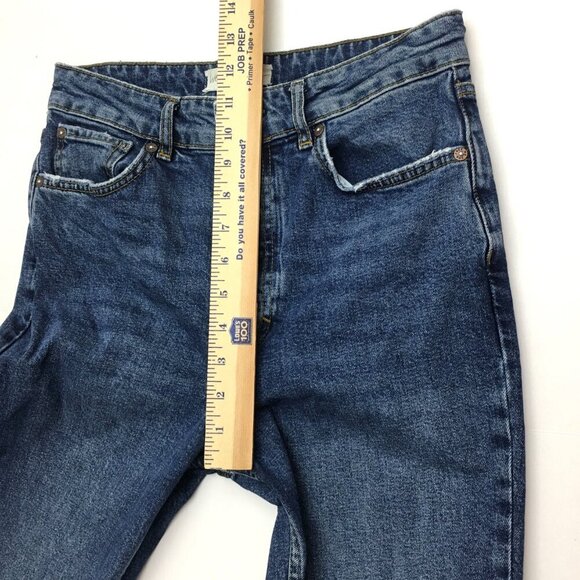 Free People Emmy Split Hem Bootcut Jeans Button Fly High Rise Frayed Hems 28 - Picture 9 of 12